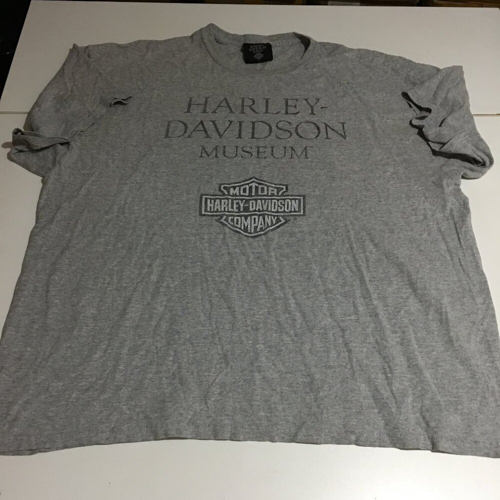 Harley-Davidson Museum Men's T-Shirt 2XL Logo Gray